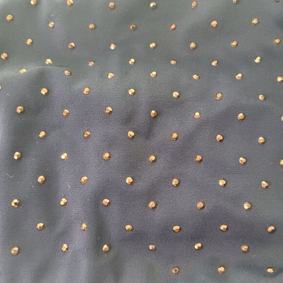 $228 studded NEW ZADIG & VOLTAIRE  NAVY BLUE GOLD BANDEAU BIKINI SWIMSUIT 8 NWT - Picture 4 of 10